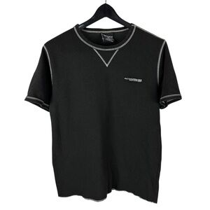 Vintage 90s Polo Ralph Lauren Jeans Co Black Contrast Stitch Logo Shirt Size M